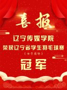 喜报|我校荣获辽宁省高校羽毛球赛女子团体冠军！